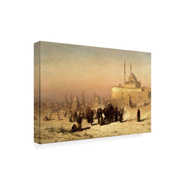 Louis Comfort Tiffany 'On The Way Between Old And New Cairo' Canvas Art,12x19